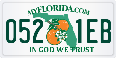 FL license plate 0521EB