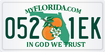 FL license plate 0521EK
