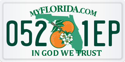 FL license plate 0521EP