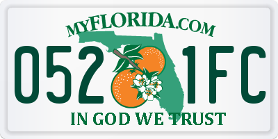 FL license plate 0521FC