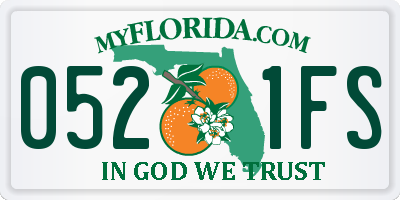 FL license plate 0521FS