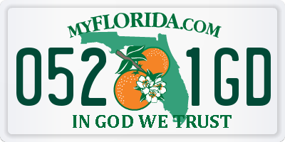 FL license plate 0521GD
