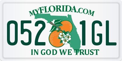 FL license plate 0521GL