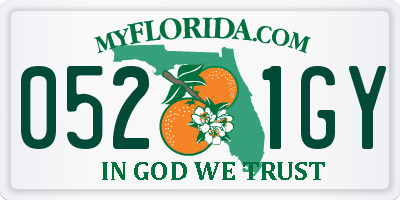 FL license plate 0521GY