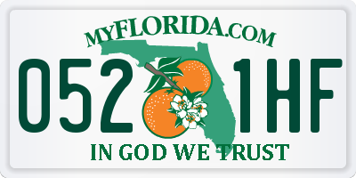 FL license plate 0521HF