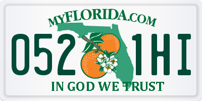 FL license plate 0521HI