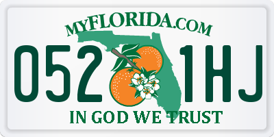 FL license plate 0521HJ