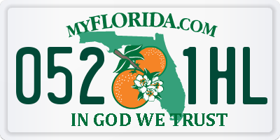 FL license plate 0521HL