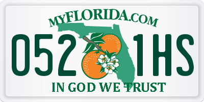 FL license plate 0521HS