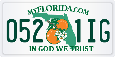 FL license plate 0521IG