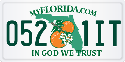 FL license plate 0521IT