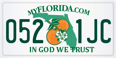 FL license plate 0521JC