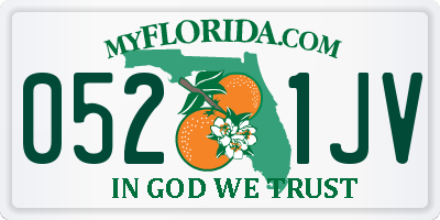 FL license plate 0521JV