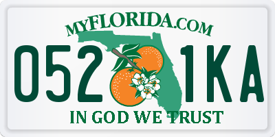 FL license plate 0521KA