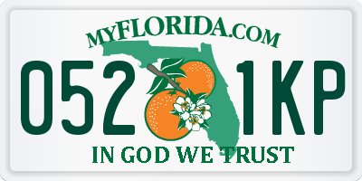 FL license plate 0521KP