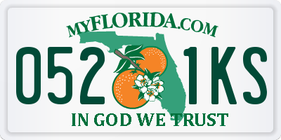 FL license plate 0521KS
