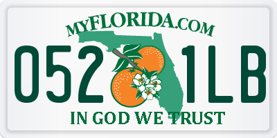 FL license plate 0521LB