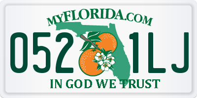 FL license plate 0521LJ