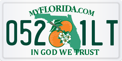 FL license plate 0521LT