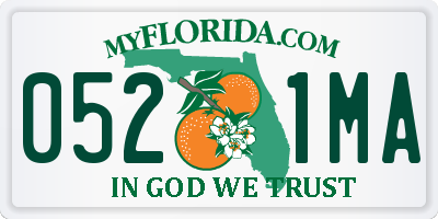 FL license plate 0521MA