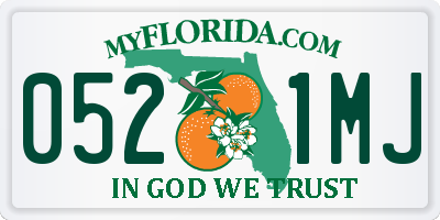FL license plate 0521MJ