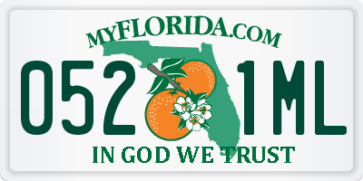 FL license plate 0521ML