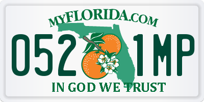 FL license plate 0521MP
