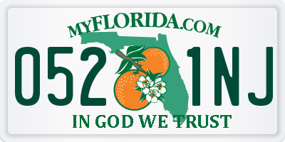 FL license plate 0521NJ