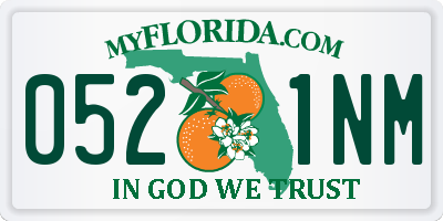 FL license plate 0521NM