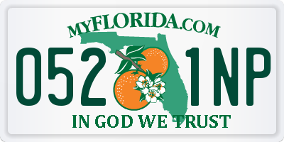 FL license plate 0521NP