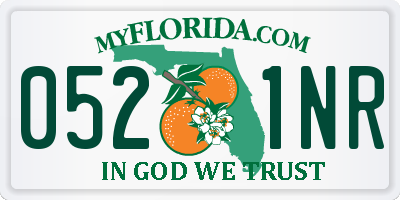 FL license plate 0521NR