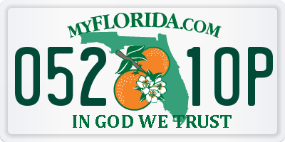 FL license plate 0521OP