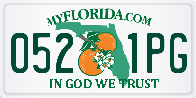 FL license plate 0521PG