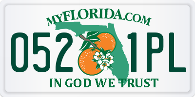 FL license plate 0521PL