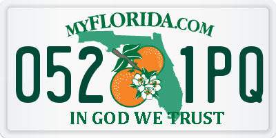 FL license plate 0521PQ