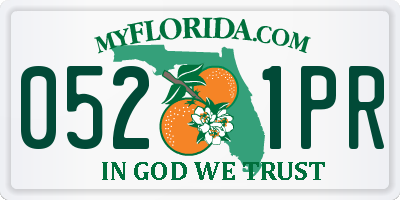 FL license plate 0521PR