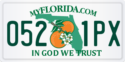 FL license plate 0521PX