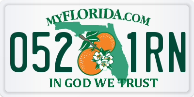 FL license plate 0521RN