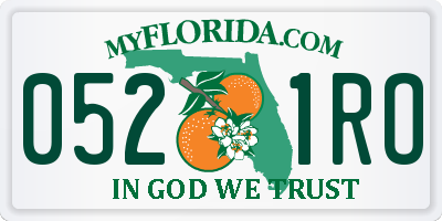 FL license plate 0521RO