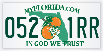 FL license plate 0521RR