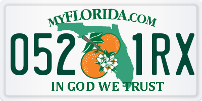 FL license plate 0521RX