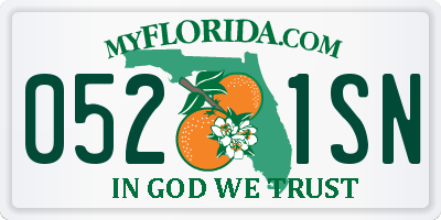 FL license plate 0521SN