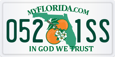 FL license plate 0521SS