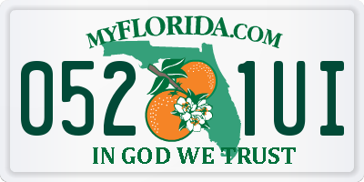 FL license plate 0521UI