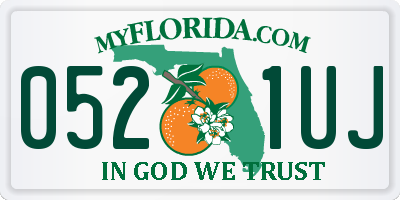 FL license plate 0521UJ