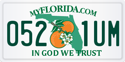 FL license plate 0521UM