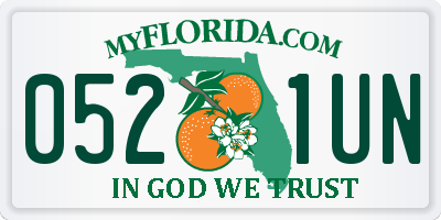 FL license plate 0521UN
