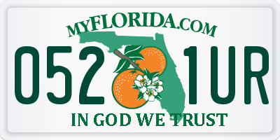 FL license plate 0521UR