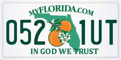 FL license plate 0521UT