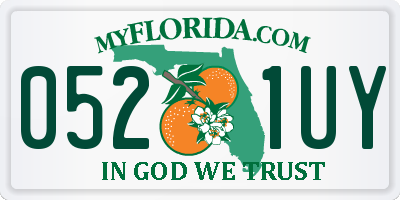 FL license plate 0521UY